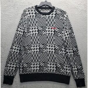 Enyce Clothing‎ Co Sweater Mens L Multi Houndstooth Plaid Raglan Sleeve Pullover